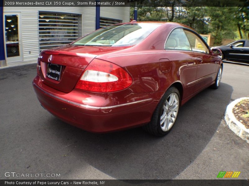 Storm Red Metallic / Stone 2009 Mercedes-Benz CLK 350 Coupe