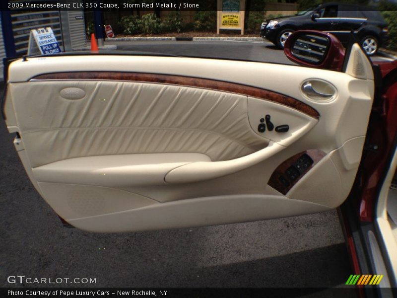 Storm Red Metallic / Stone 2009 Mercedes-Benz CLK 350 Coupe