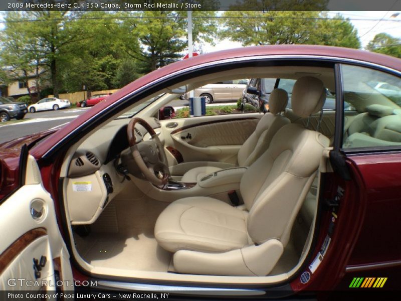 Storm Red Metallic / Stone 2009 Mercedes-Benz CLK 350 Coupe