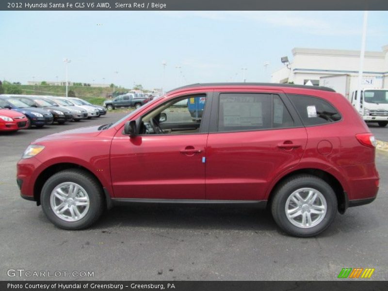  2012 Santa Fe GLS V6 AWD Sierra Red