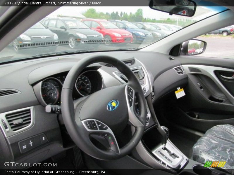 Shimmering Silver / Black 2012 Hyundai Elantra Limited