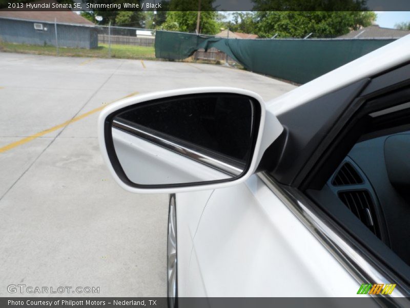 Shimmering White / Black 2013 Hyundai Sonata SE