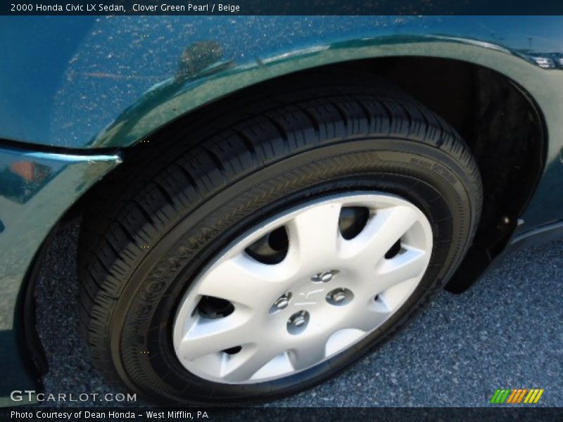 Clover Green Pearl / Beige 2000 Honda Civic LX Sedan