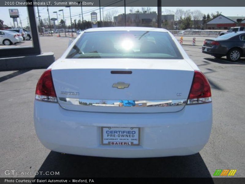 Summit White / Ebony 2010 Chevrolet Impala LT