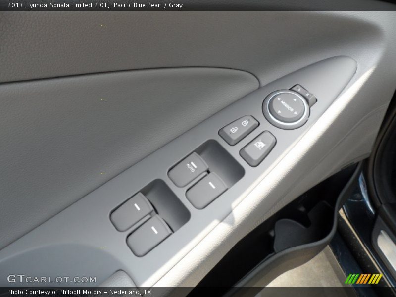 Pacific Blue Pearl / Gray 2013 Hyundai Sonata Limited 2.0T