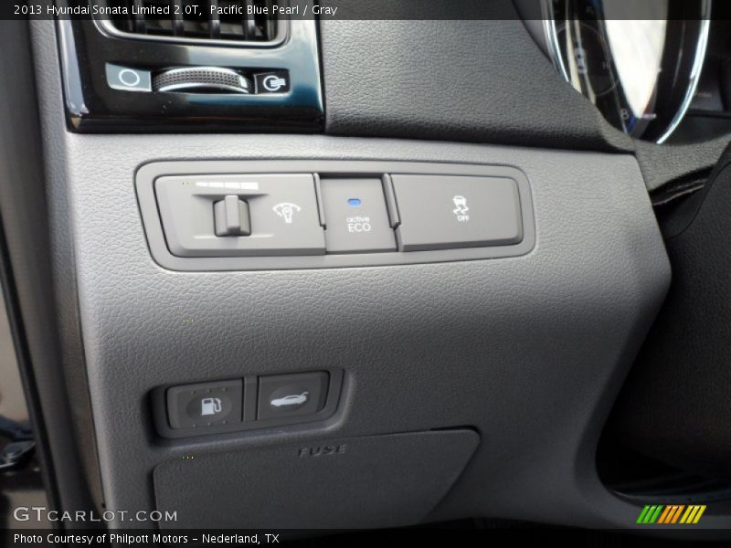 Pacific Blue Pearl / Gray 2013 Hyundai Sonata Limited 2.0T