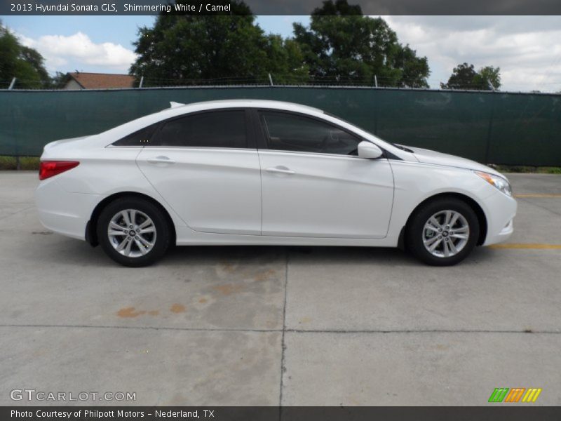 Shimmering White / Camel 2013 Hyundai Sonata GLS