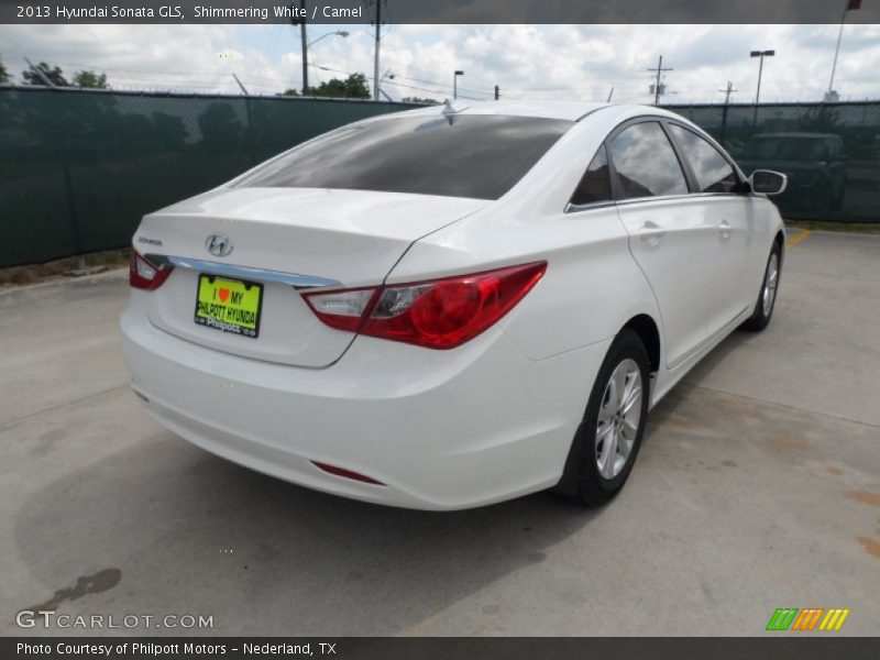 Shimmering White / Camel 2013 Hyundai Sonata GLS