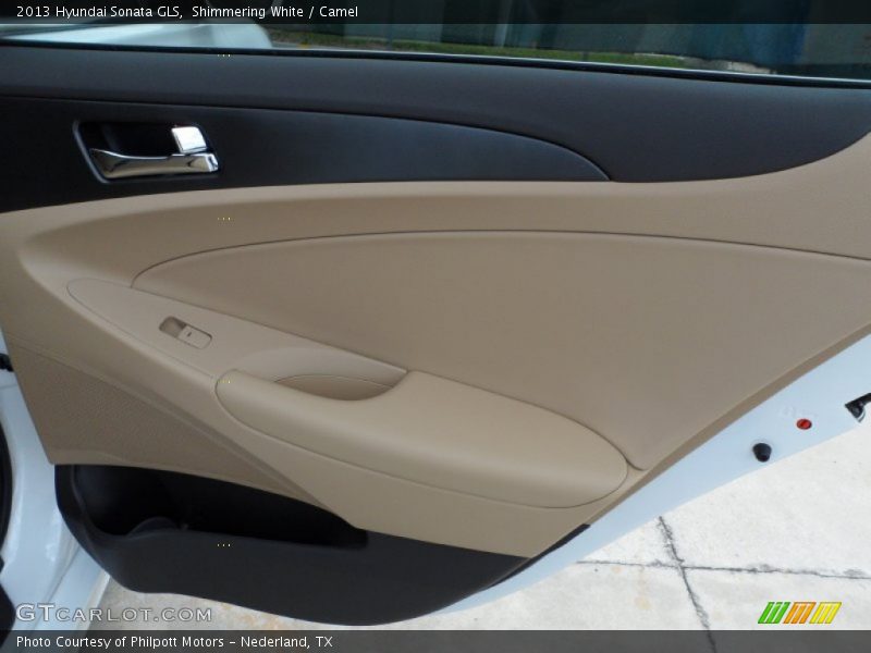Shimmering White / Camel 2013 Hyundai Sonata GLS