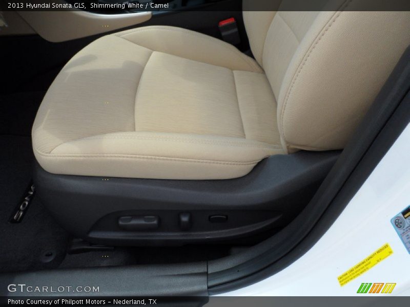 Shimmering White / Camel 2013 Hyundai Sonata GLS