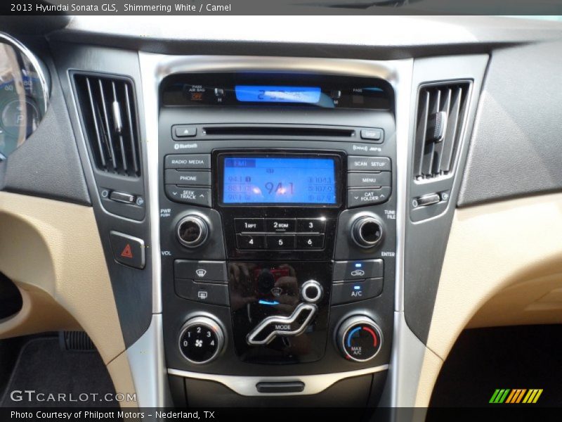 Shimmering White / Camel 2013 Hyundai Sonata GLS