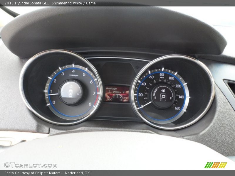 Shimmering White / Camel 2013 Hyundai Sonata GLS