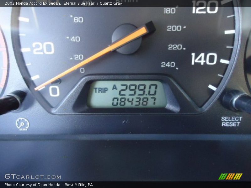 Eternal Blue Pearl / Quartz Gray 2002 Honda Accord EX Sedan