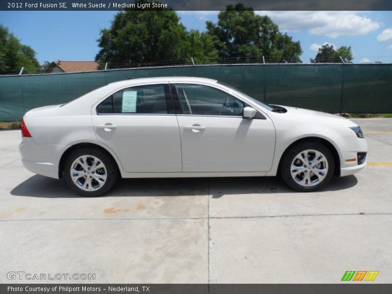 White Suede / Medium Light Stone 2012 Ford Fusion SE