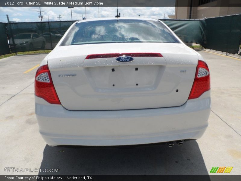 White Suede / Medium Light Stone 2012 Ford Fusion SE