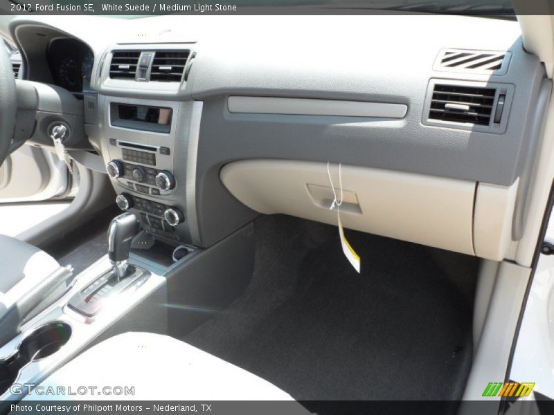 White Suede / Medium Light Stone 2012 Ford Fusion SE