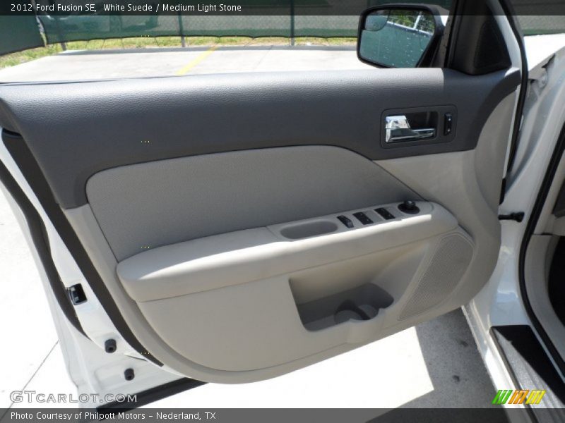 White Suede / Medium Light Stone 2012 Ford Fusion SE