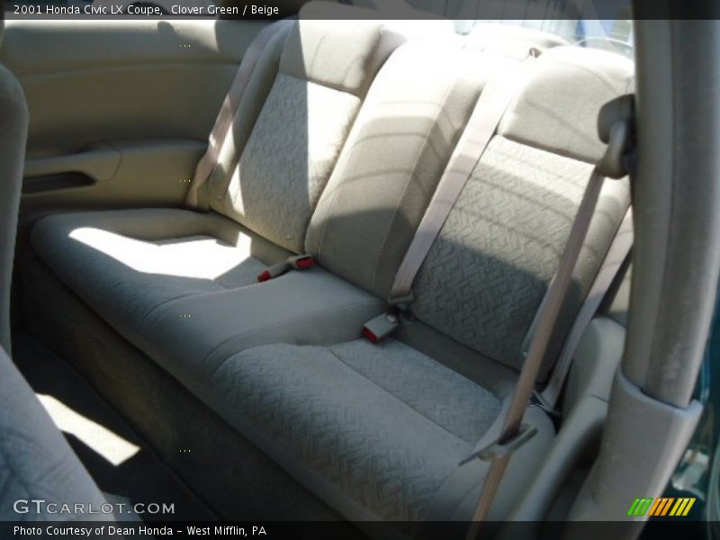 Clover Green / Beige 2001 Honda Civic LX Coupe