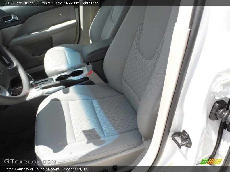 White Suede / Medium Light Stone 2012 Ford Fusion SE