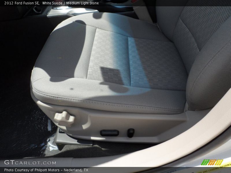 White Suede / Medium Light Stone 2012 Ford Fusion SE