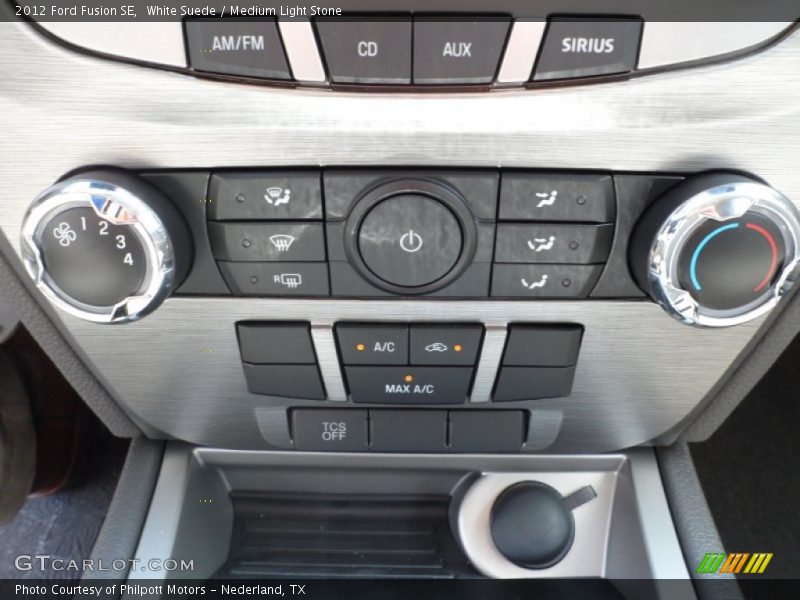 White Suede / Medium Light Stone 2012 Ford Fusion SE