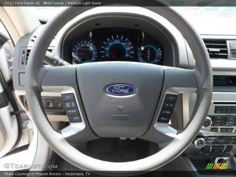 White Suede / Medium Light Stone 2012 Ford Fusion SE
