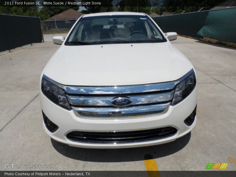 White Suede / Medium Light Stone 2012 Ford Fusion SE