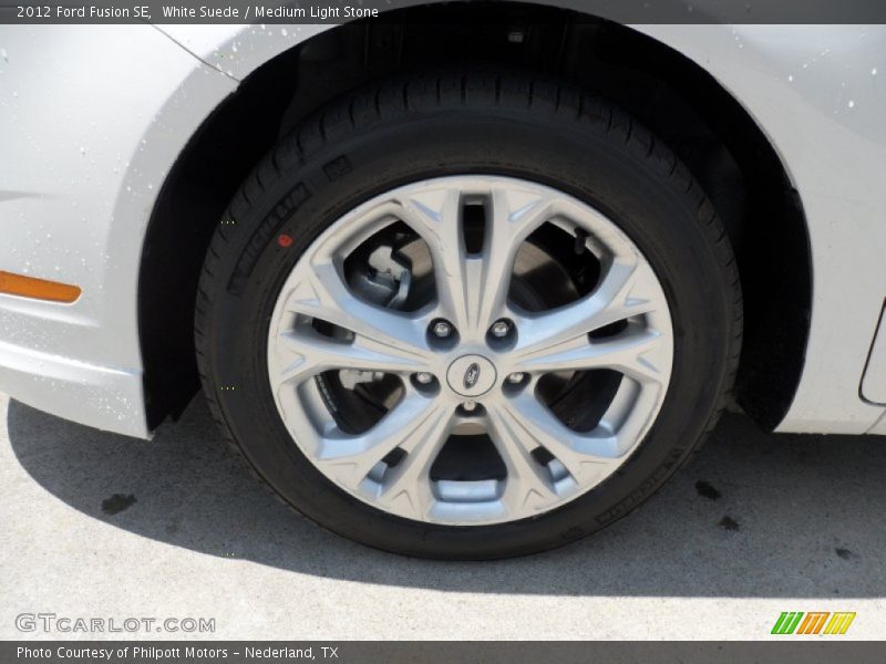 White Suede / Medium Light Stone 2012 Ford Fusion SE