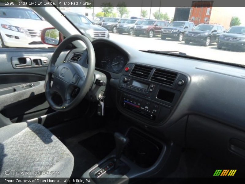 Milano Red / Gray 1998 Honda Civic EX Coupe