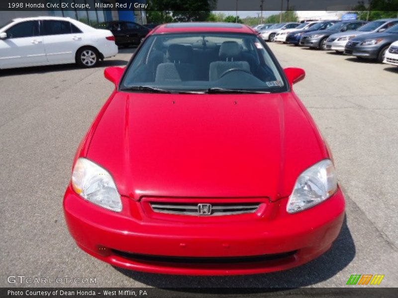 Milano Red / Gray 1998 Honda Civic EX Coupe