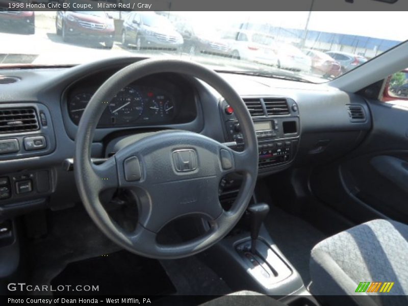 Milano Red / Gray 1998 Honda Civic EX Coupe