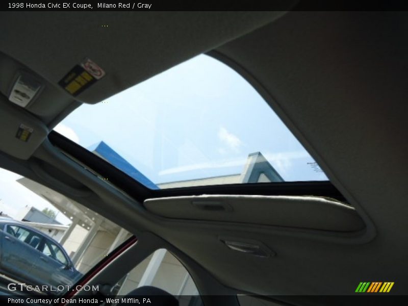 Milano Red / Gray 1998 Honda Civic EX Coupe