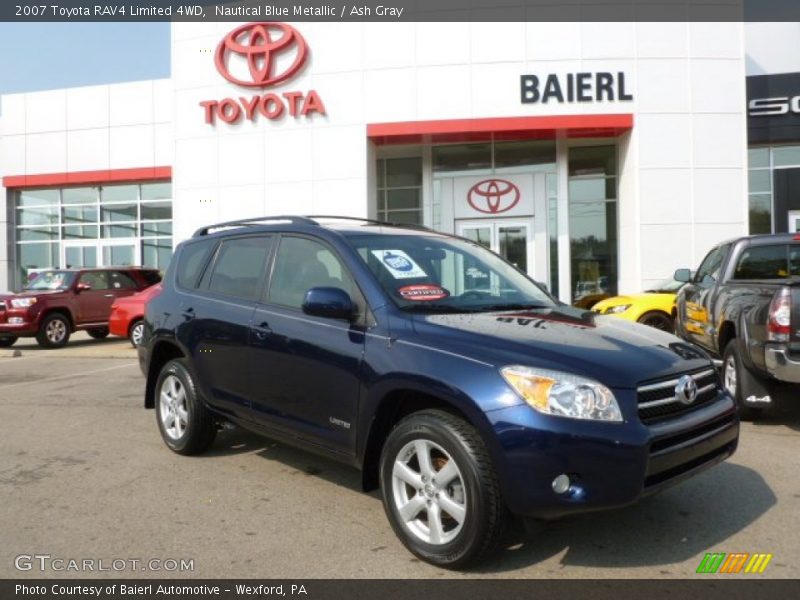 Nautical Blue Metallic / Ash Gray 2007 Toyota RAV4 Limited 4WD