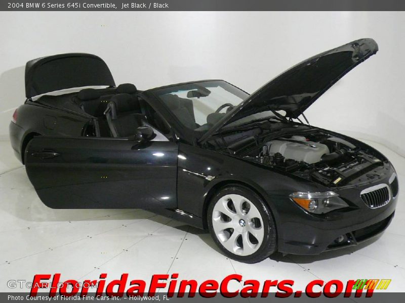 Jet Black / Black 2004 BMW 6 Series 645i Convertible