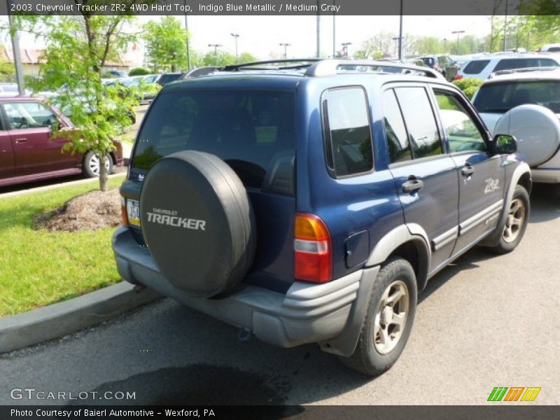Indigo Blue Metallic / Medium Gray 2003 Chevrolet Tracker ZR2 4WD Hard Top