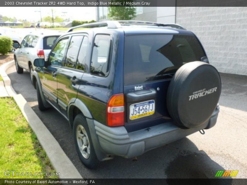 Indigo Blue Metallic / Medium Gray 2003 Chevrolet Tracker ZR2 4WD Hard Top