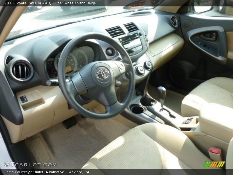 Super White / Sand Beige 2010 Toyota RAV4 I4 4WD