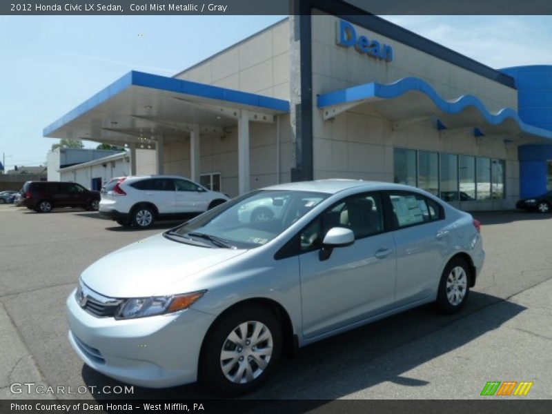 Cool Mist Metallic / Gray 2012 Honda Civic LX Sedan