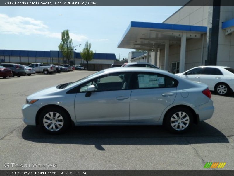 Cool Mist Metallic / Gray 2012 Honda Civic LX Sedan