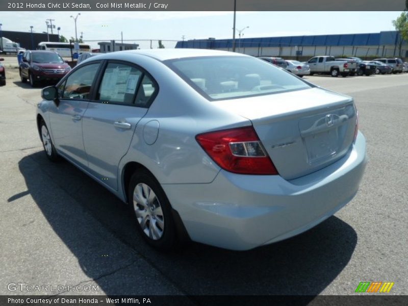 Cool Mist Metallic / Gray 2012 Honda Civic LX Sedan