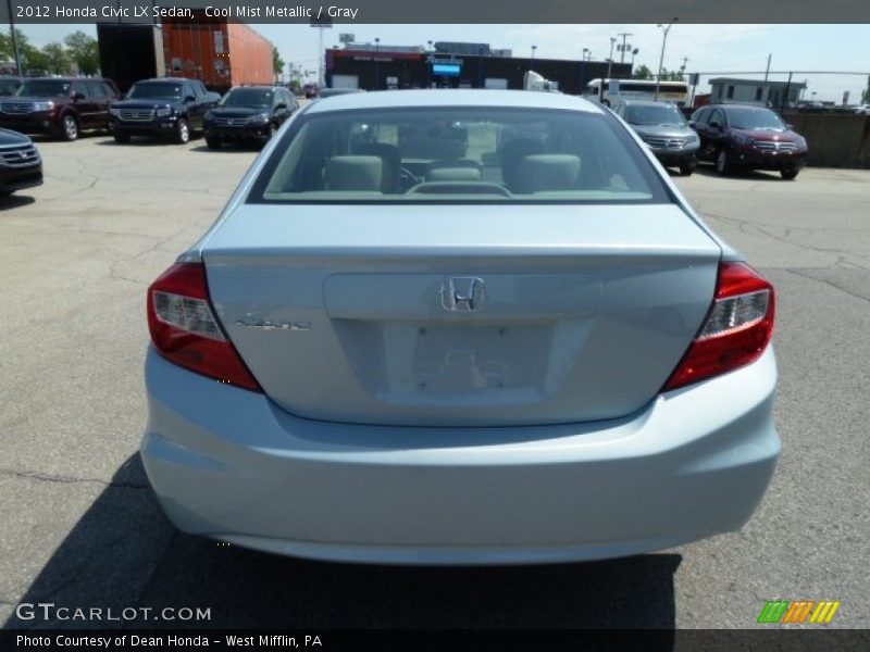 Cool Mist Metallic / Gray 2012 Honda Civic LX Sedan