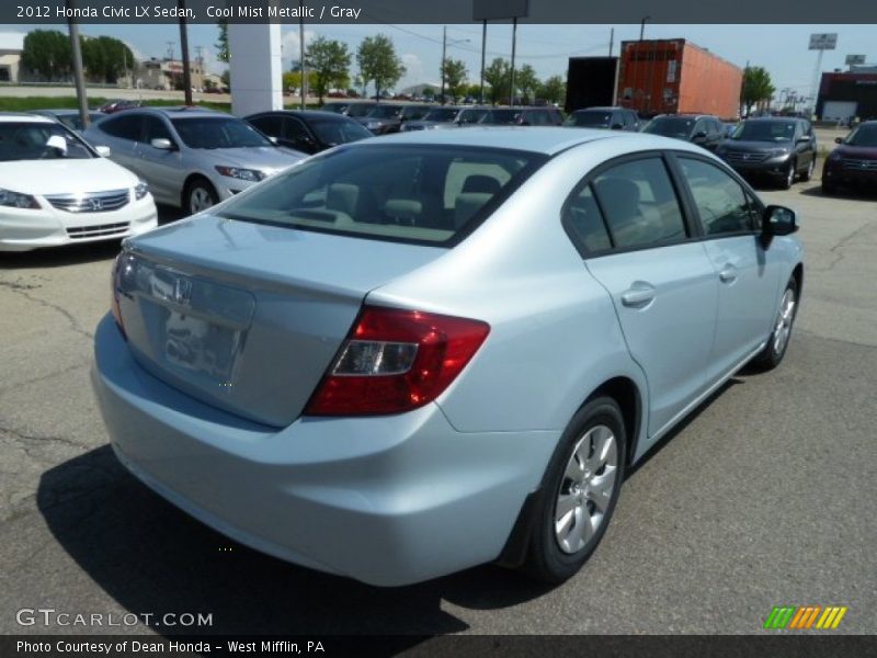 Cool Mist Metallic / Gray 2012 Honda Civic LX Sedan