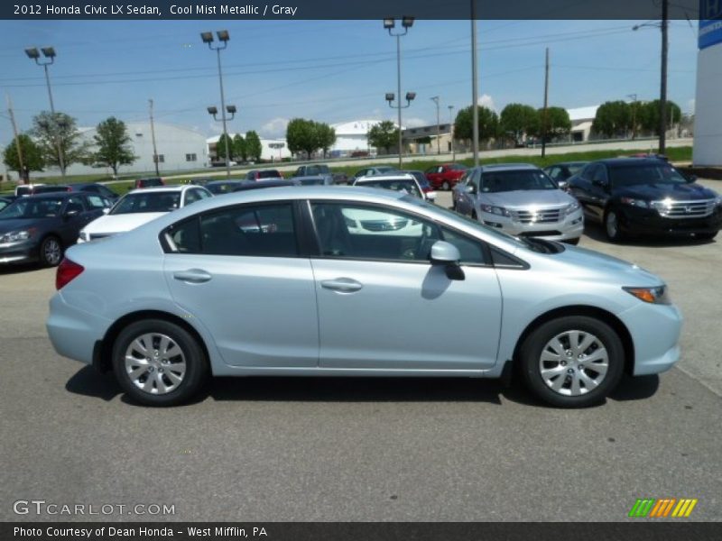 Cool Mist Metallic / Gray 2012 Honda Civic LX Sedan