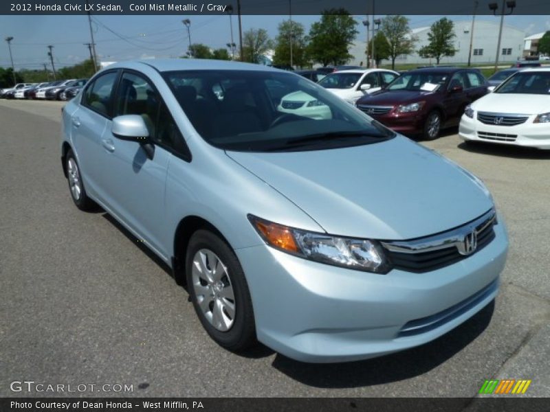 Cool Mist Metallic / Gray 2012 Honda Civic LX Sedan