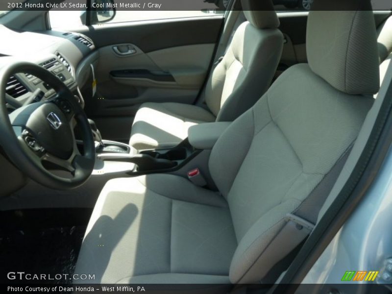 Cool Mist Metallic / Gray 2012 Honda Civic LX Sedan