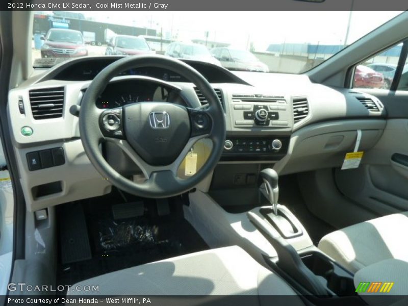 Cool Mist Metallic / Gray 2012 Honda Civic LX Sedan