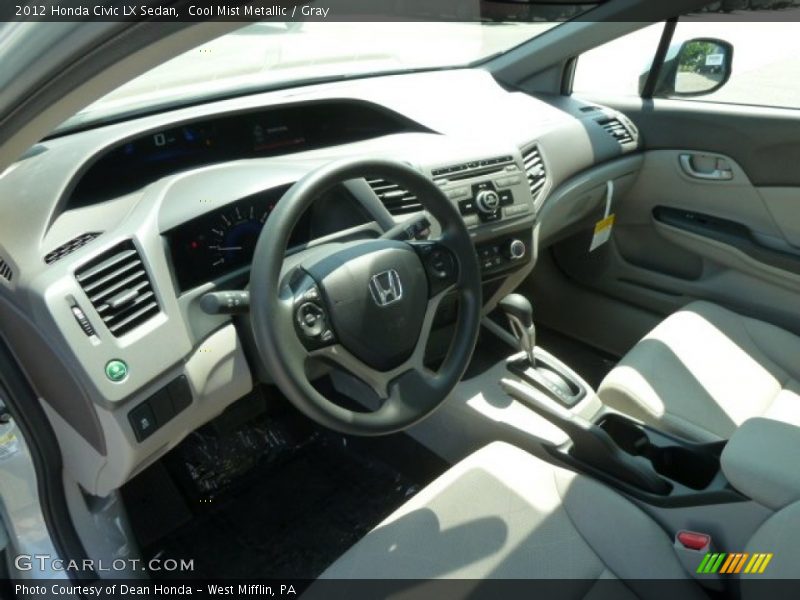 Cool Mist Metallic / Gray 2012 Honda Civic LX Sedan