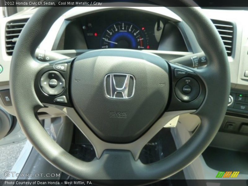 Cool Mist Metallic / Gray 2012 Honda Civic LX Sedan