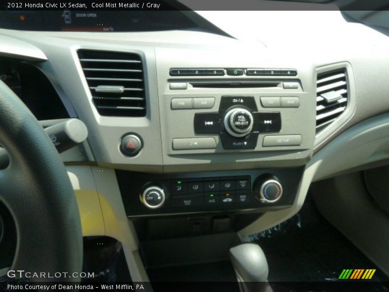 Cool Mist Metallic / Gray 2012 Honda Civic LX Sedan