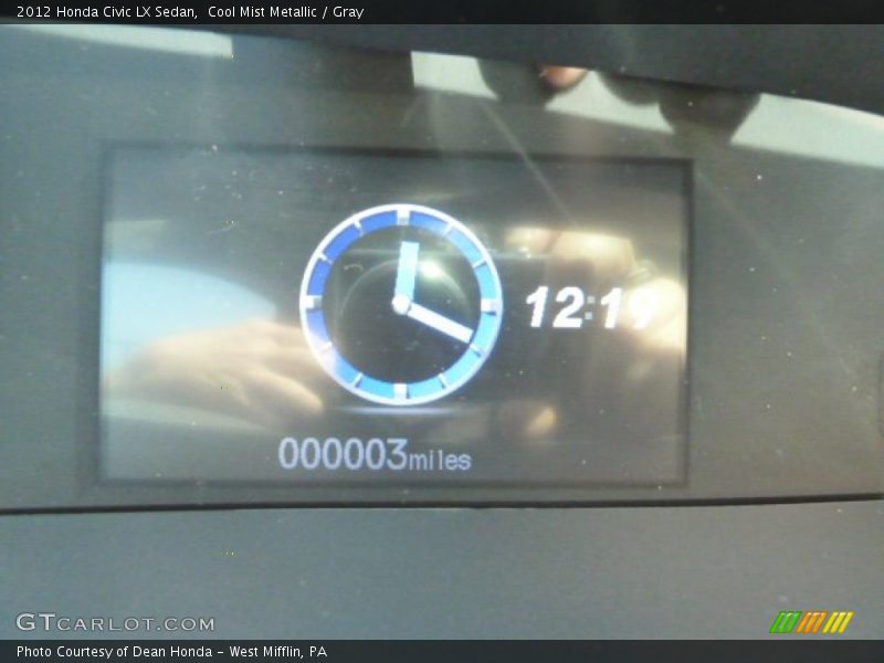 Cool Mist Metallic / Gray 2012 Honda Civic LX Sedan